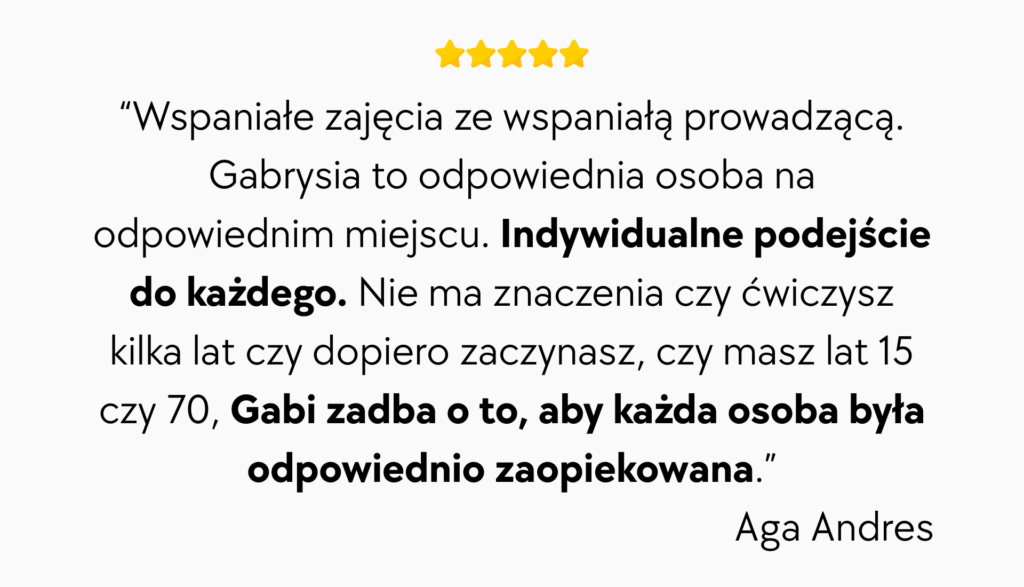 opinia o zajęciach jogi z moja joga tychy